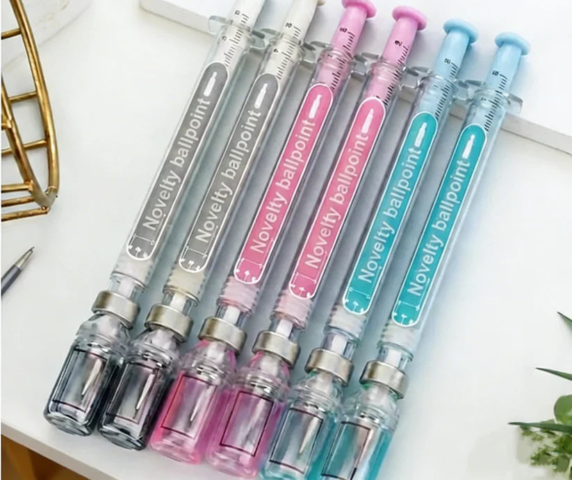 👩⚕️😜💉Novelty Nurse & Doctor Syringe Ballpoint Pens