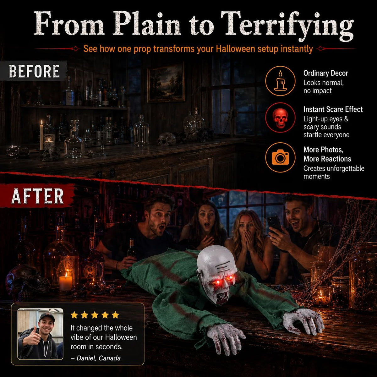 🔥Halloween Horror Model Crawling Ghost