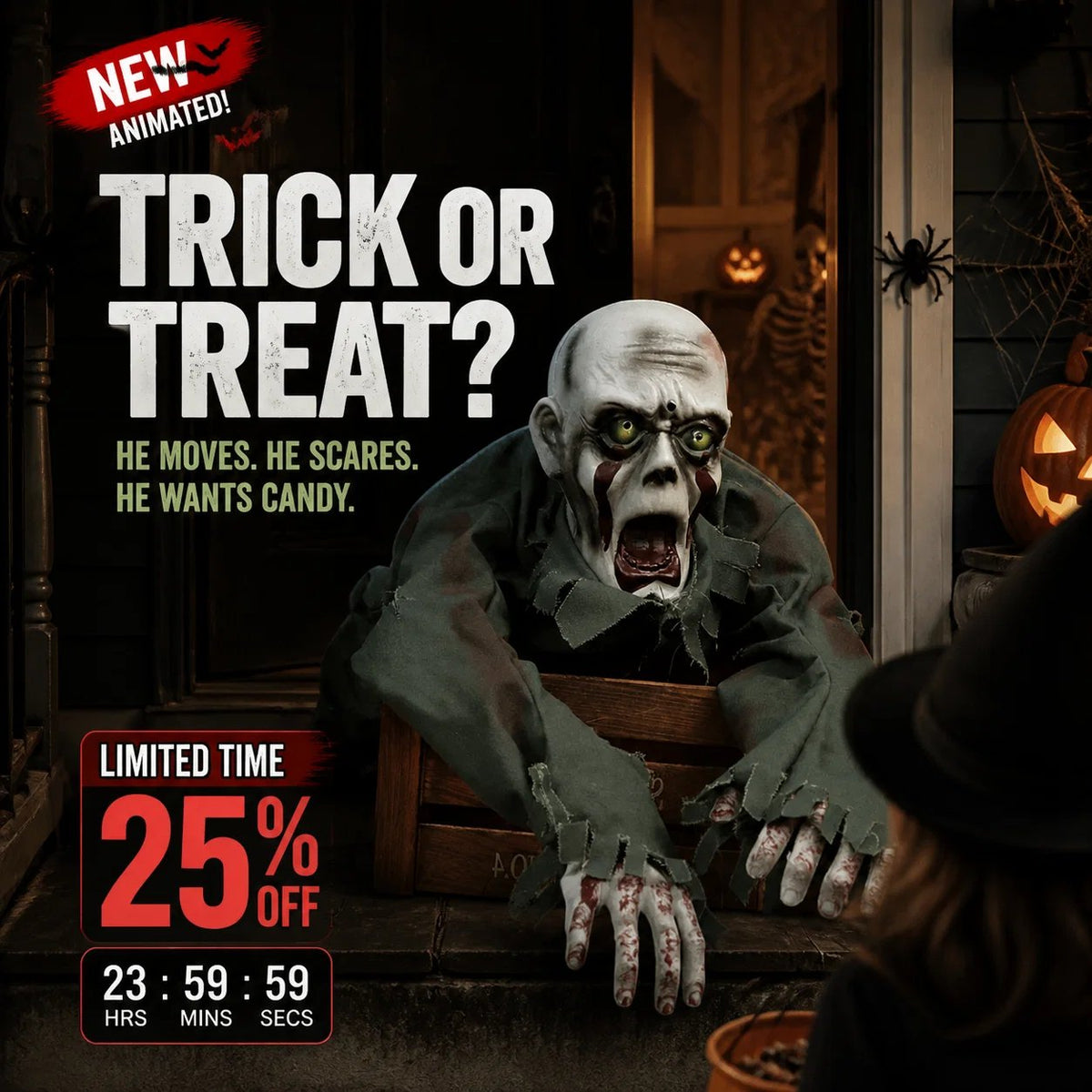 🔥Halloween Horror Model Crawling Ghost