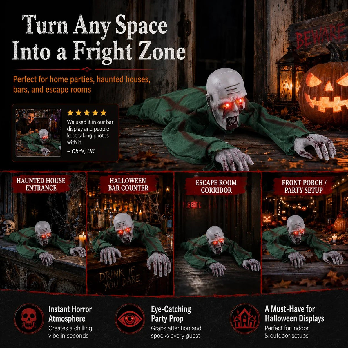 🔥Halloween Horror Model Crawling Ghost