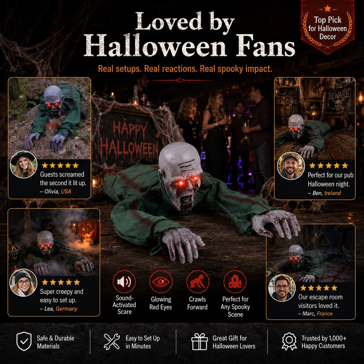 🔥Halloween Horror Model Crawling Ghost