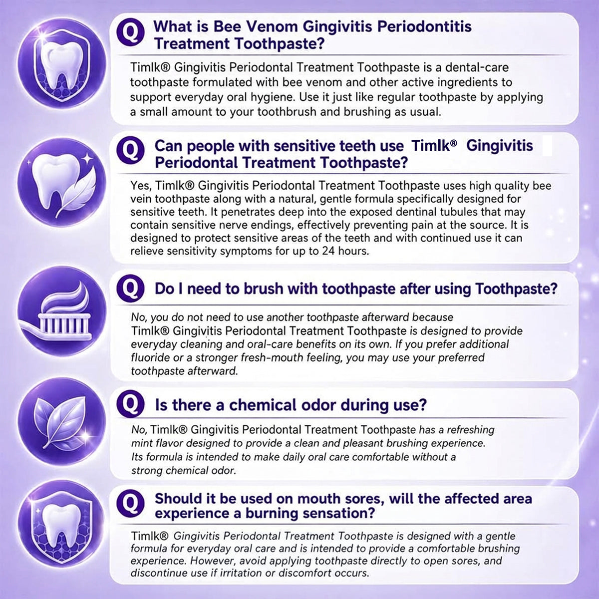 Timlk® Gingivitis Periodontal Treatment Toothpaste2