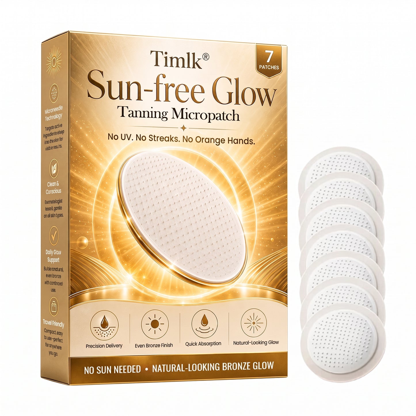 Timlk® Sun-Free Glow Tanning Micropatch