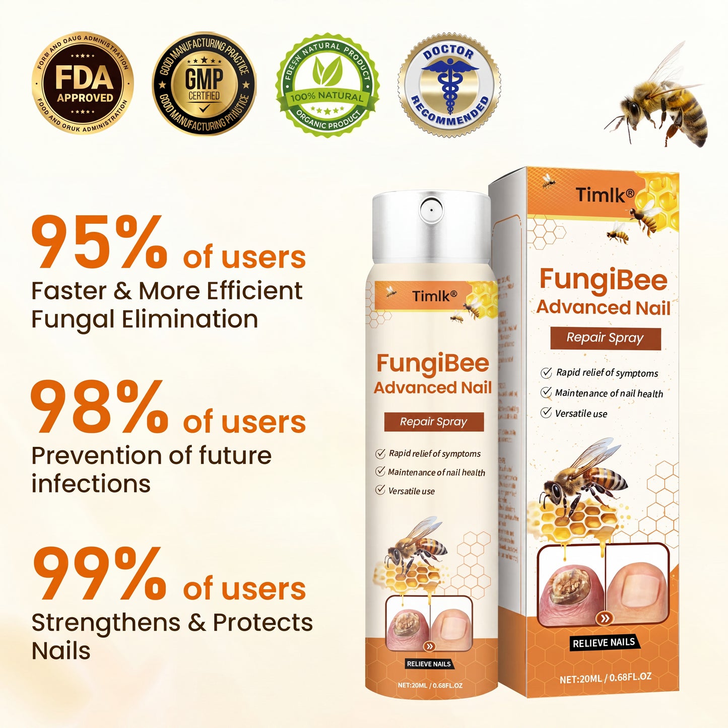 Timlk® FungiBee Advanced Nail Repair Spray