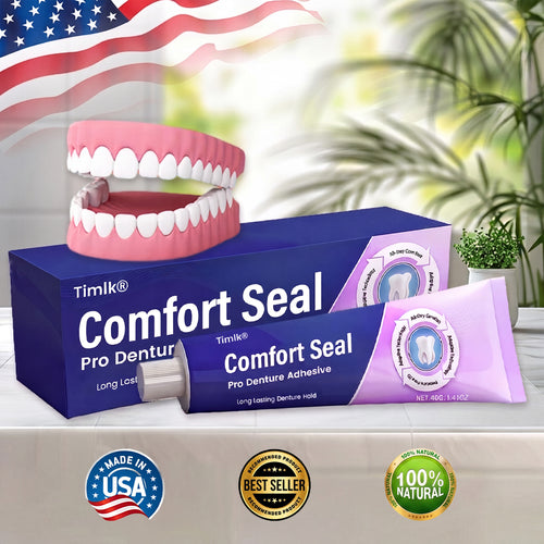🔥 LIMITED SPECIAL OFFER 🔥 Timlk® Comfort Seal Pro Denture Adhesive🦷💜(Clinically Proven 96-   Hour Lock Hold for   Secure, Comfortable &   Zinc-Free Denture Fit)
