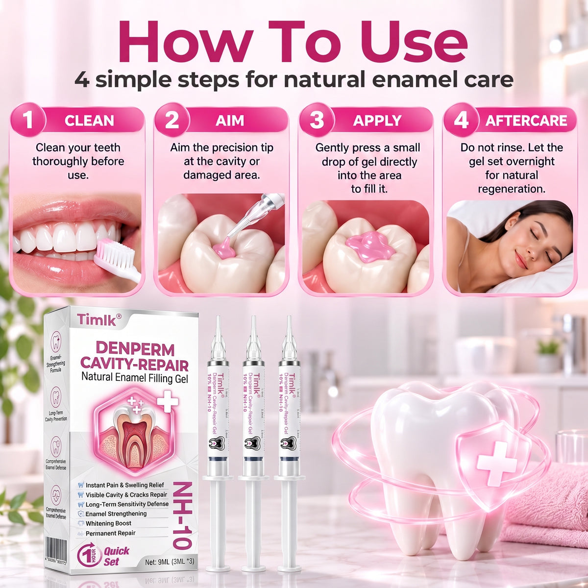 Timlk® DenPerm Cavity-Repair Natural Enamel Filling Gel