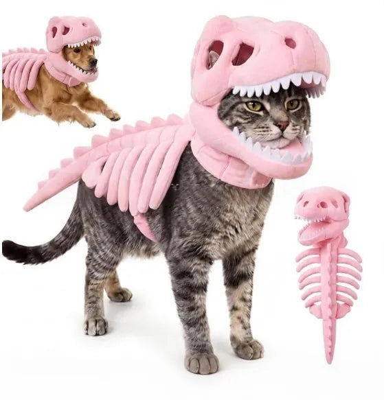 🦖 Halloween Season Sale 49% OFF– Glow-in-the-Dark Dinosaur Skeleton Pet Costume