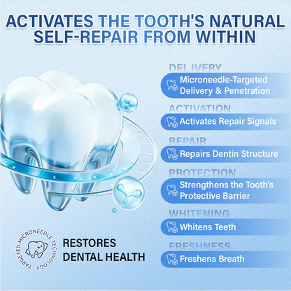Your Smile🦷Timilk® Tooth & Gum Repair Fast-Dissolving Microneedle Patch✨ (𝟓-𝐢𝐧-𝟏 💎 𝐑𝐞𝐛𝐮𝐢𝐥𝐝 𝐄𝐧𝐚𝐦𝐞𝐥 & 𝐃𝐞𝐧𝐭𝐢𝐧 • 𝐒𝐭𝐫𝐞𝐧𝐠𝐭𝐡𝐞𝐧 𝐆𝐮𝐦𝐬 • 𝐄𝐫𝐚𝐝𝐢𝐜𝐚𝐭𝐞 𝐓𝐚𝐫𝐭𝐚𝐫 & 𝐎𝐝𝐨𝐫 • 𝐖𝐡𝐢𝐭𝐞𝐧𝐢𝐧𝐠 • 𝐒𝐭𝐨𝐩 𝐓𝐨𝐨𝐭𝐡 𝐒𝐞𝐧𝐬𝐢𝐭𝐢𝐯𝐢𝐭𝐲)