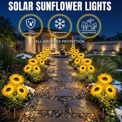⏳Time-Limited Special Price: $9.99!!⏰ LuminaBloom™ 3-in-1 Solar Sunflower Garden Stake Lights 🌻 | Waterproof 🌧️ | No Wiring💡