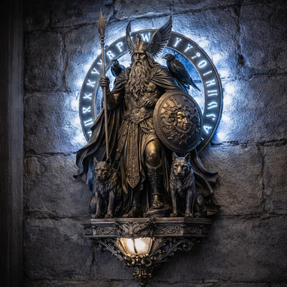 🔥Last Day 49% OFF - 2026 Noticeablek®Odin Wall Lamp – The Allfather’s Watchful Light🛡️