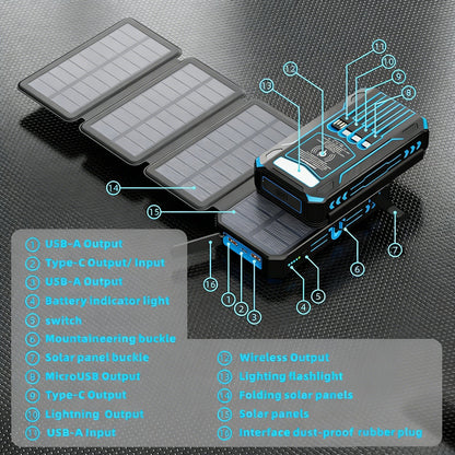 🌞 Outdoor Foldable Solar Power Bank