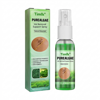 Timlk® PureAlgae Ink Removal Support Spray 🌿 — Say Goodbye to Old Tattoo Pigment 💚, Fade Stubborn Ink ✨, Repair & Smooth Treated Skin 💧, Non-Laser ✅, Try It Now! 🔥