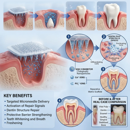 Your Smile🦷Timilk® Tooth & Gum Repair Fast-Dissolving Microneedle Patch✨ (𝟓-𝐢𝐧-𝟏 💎 𝐑𝐞𝐛𝐮𝐢𝐥𝐝 𝐄𝐧𝐚𝐦𝐞𝐥 & 𝐃𝐞𝐧𝐭𝐢𝐧 • 𝐒𝐭𝐫𝐞𝐧𝐠𝐭𝐡𝐞𝐧 𝐆𝐮𝐦𝐬 • 𝐄𝐫𝐚𝐝𝐢𝐜𝐚𝐭𝐞 𝐓𝐚𝐫𝐭𝐚𝐫 & 𝐎𝐝𝐨𝐫 • 𝐖𝐡𝐢𝐭𝐞𝐧𝐢𝐧𝐠 • 𝐒𝐭𝐨𝐩 𝐓𝐨𝐨𝐭𝐡 𝐒𝐞𝐧𝐬𝐢𝐭𝐢𝐯𝐢𝐭𝐲)