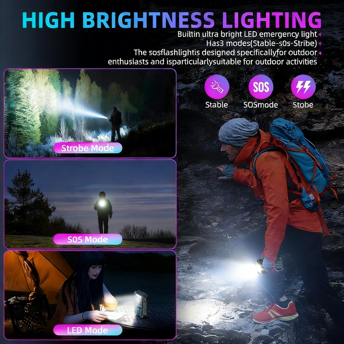 🌞 Outdoor Foldable Solar Power Bank