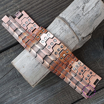 Geometric Link Bangle · Spiritual Energy Jewelry