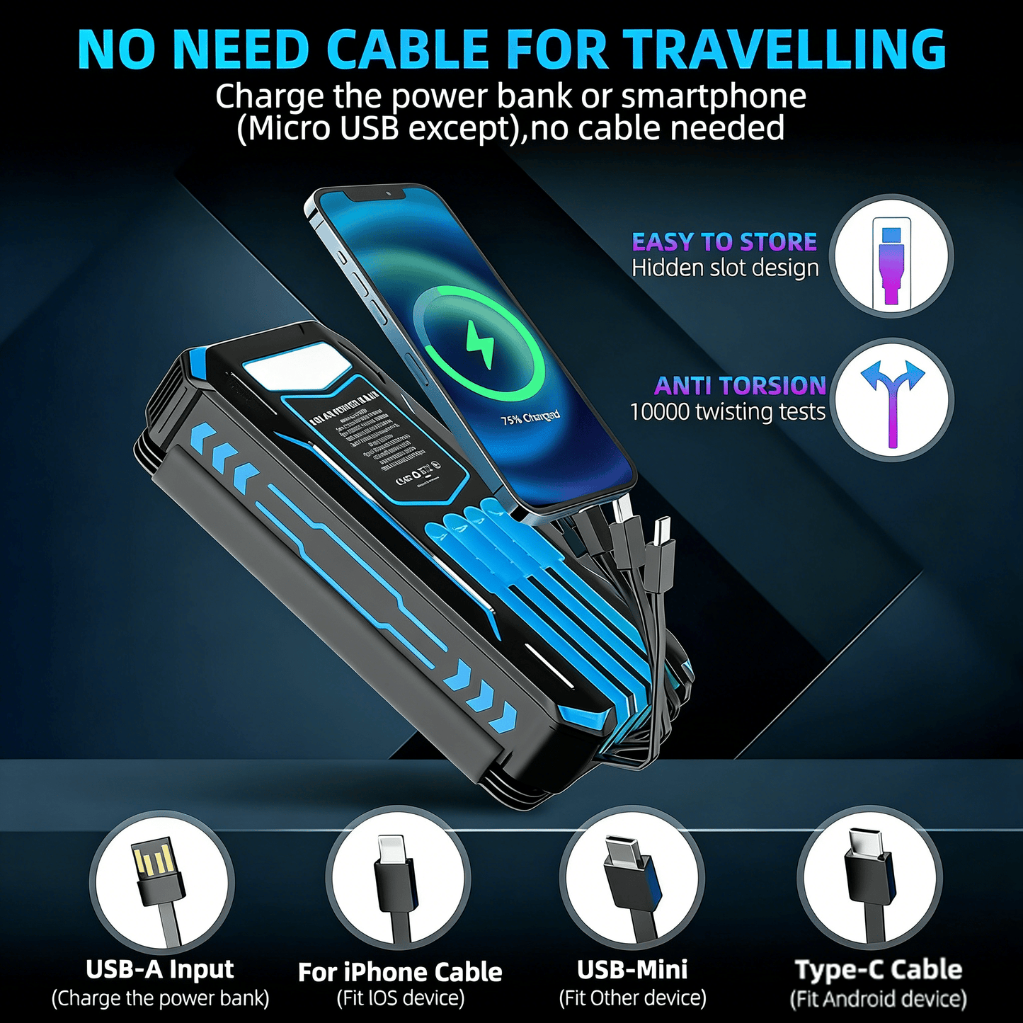 🌞 Outdoor Foldable Solar Power Bank