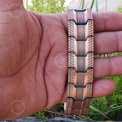 Geometric Link Bangle · Spiritual Energy Jewelry