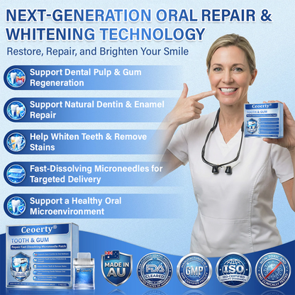 Your Smile🦷Timilk® Tooth & Gum Repair Fast-Dissolving Microneedle Patch✨ (𝟓-𝐢𝐧-𝟏 💎 𝐑𝐞𝐛𝐮𝐢𝐥𝐝 𝐄𝐧𝐚𝐦𝐞𝐥 & 𝐃𝐞𝐧𝐭𝐢𝐧 • 𝐒𝐭𝐫𝐞𝐧𝐠𝐭𝐡𝐞𝐧 𝐆𝐮𝐦𝐬 • 𝐄𝐫𝐚𝐝𝐢𝐜𝐚𝐭𝐞 𝐓𝐚𝐫𝐭𝐚𝐫 & 𝐎𝐝𝐨𝐫 • 𝐖𝐡𝐢𝐭𝐞𝐧𝐢𝐧𝐠 • 𝐒𝐭𝐨𝐩 𝐓𝐨𝐨𝐭𝐡 𝐒𝐞𝐧𝐬𝐢𝐭𝐢𝐯𝐢𝐭𝐲)