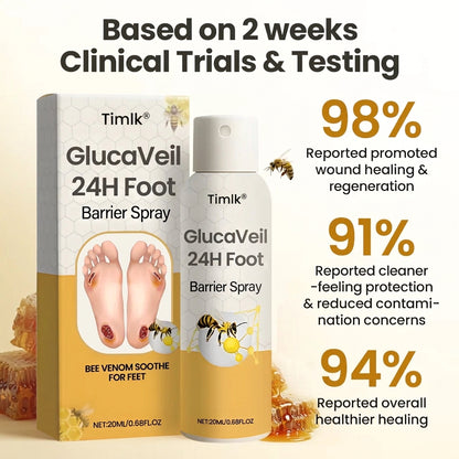 Timlk® GlucaVeil 24H Foot Barrier Spray