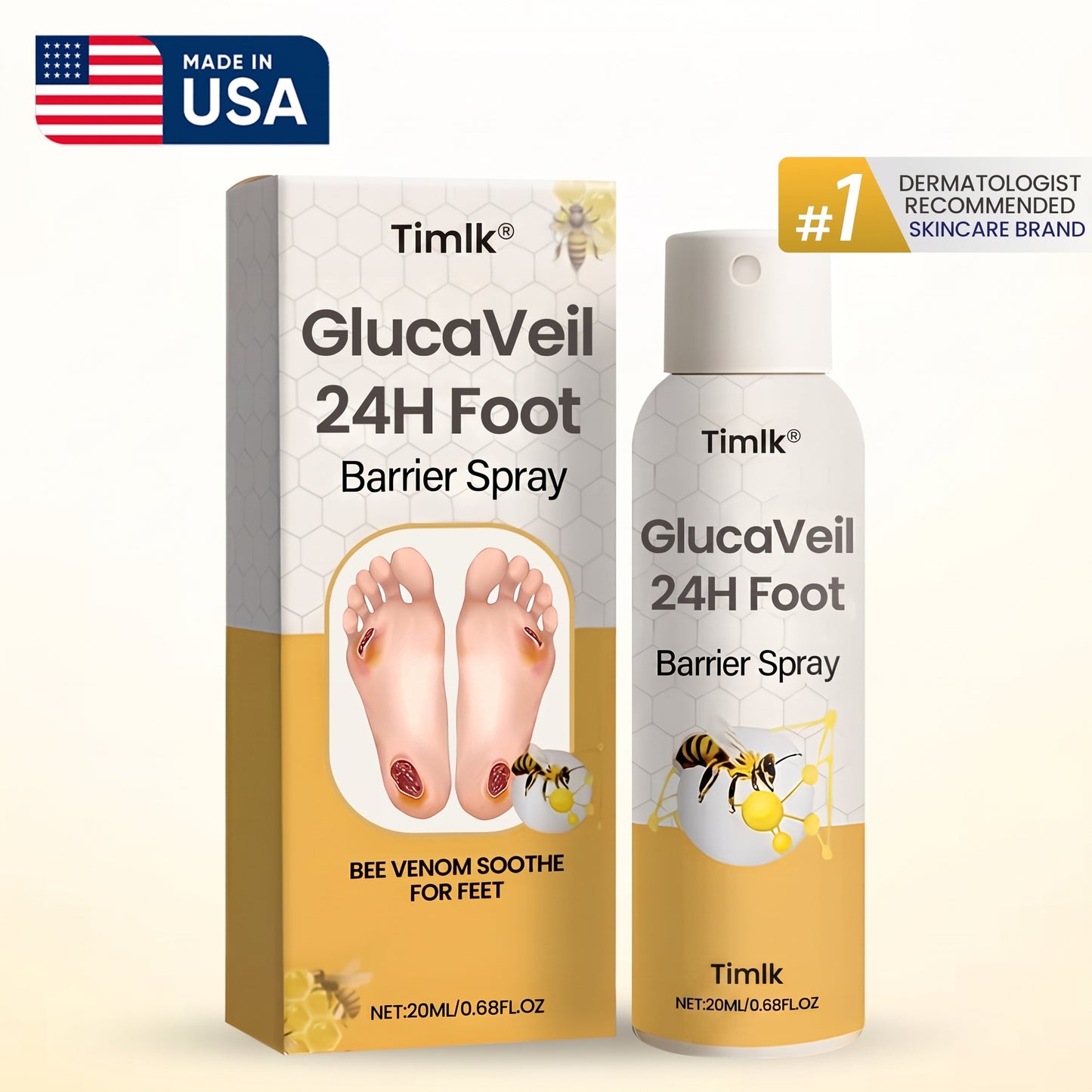 Timlk® GlucaVeil 24H Foot Barrier Spray