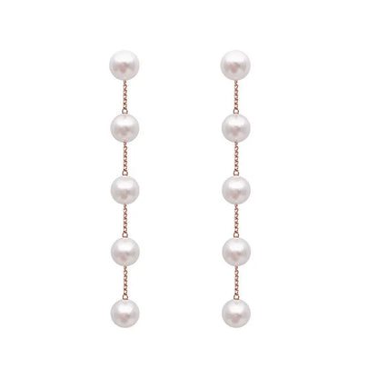 New Trend Simulated Pearl White Round Pearl Earrings