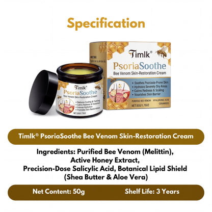 Timlk® PsoriaSoothe Bee Venom Skin-Restoration Cream