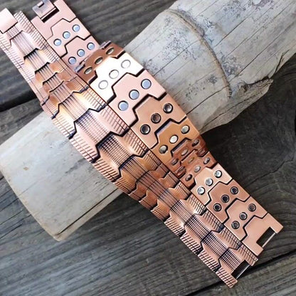 Geometric Link Bangle · Spiritual Energy Jewelry