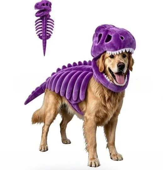 🦖 Halloween Season Sale 49% OFF– Glow-in-the-Dark Dinosaur Skeleton Pet Costume