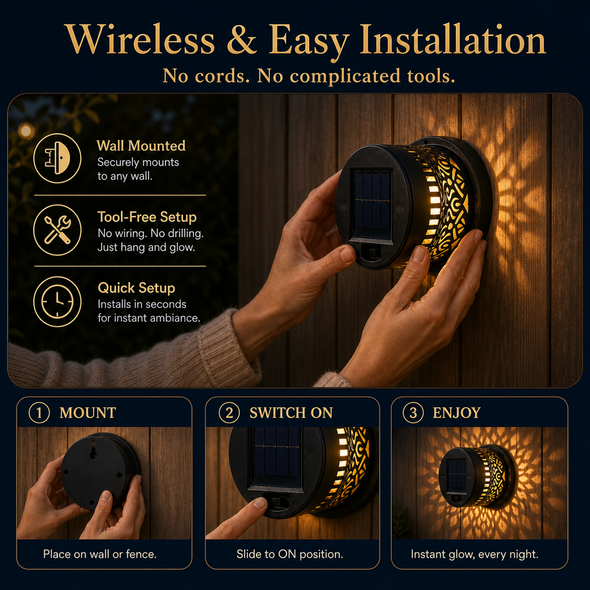 Celestial Mandala Solar Lights